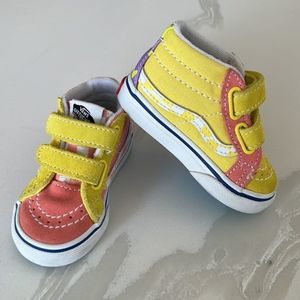 Vans X SpongeBob SquarePants Sk8-Mid Reissue V Pink Sz 4 Little Kid
